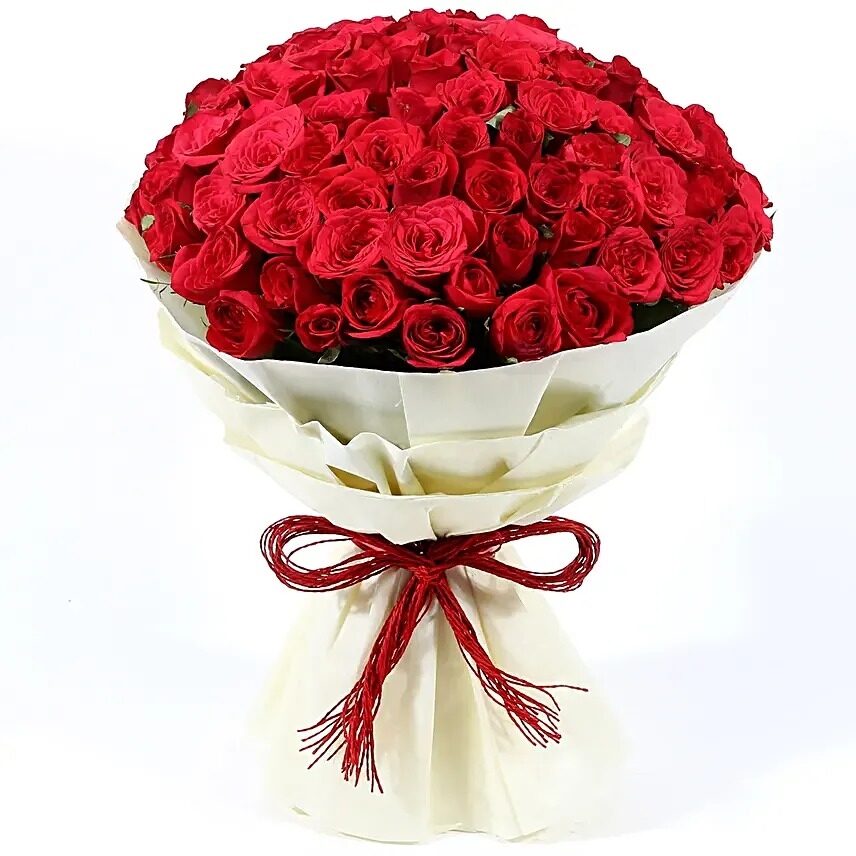 100 Red Roses Bouquet