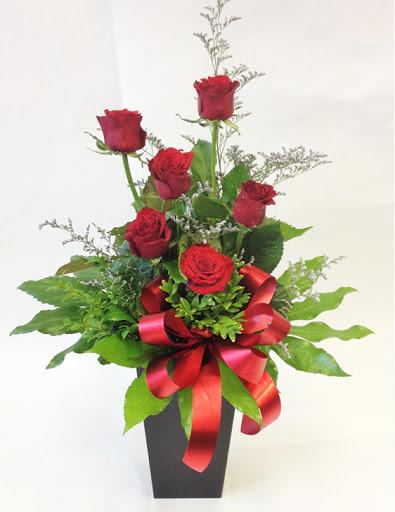 6 Red Roses In A Gift Box