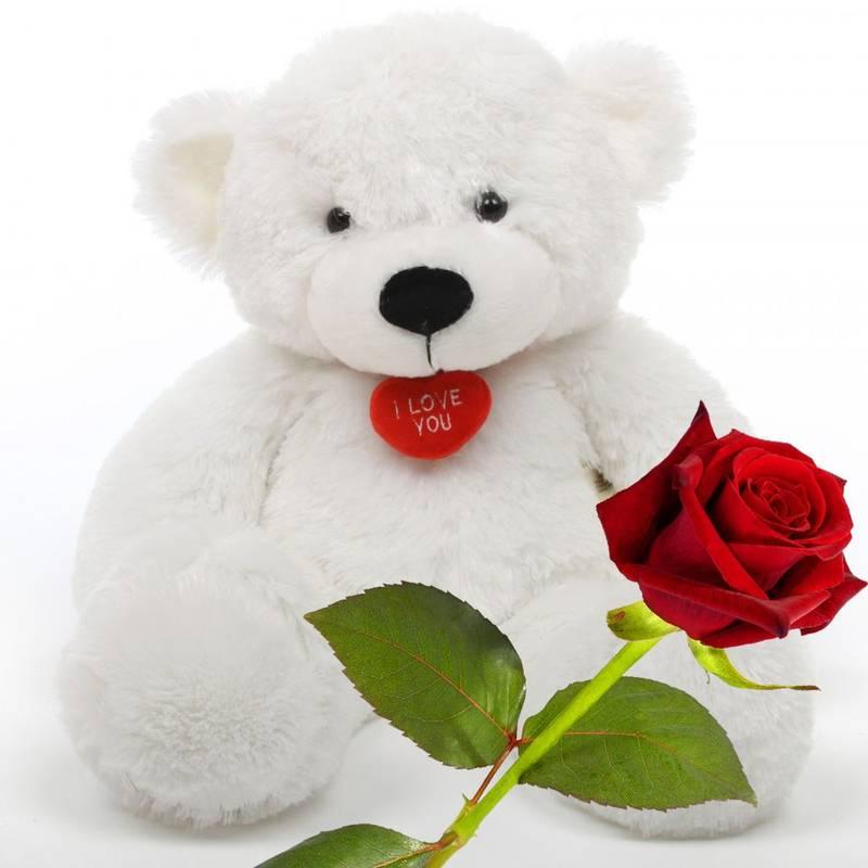 3Ft White Cute Teddy Bear
