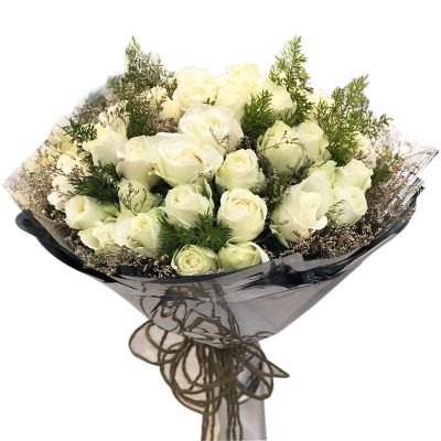 36 White Roses Bouquet