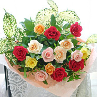 Mix Color Rose Bouquet to Japan
