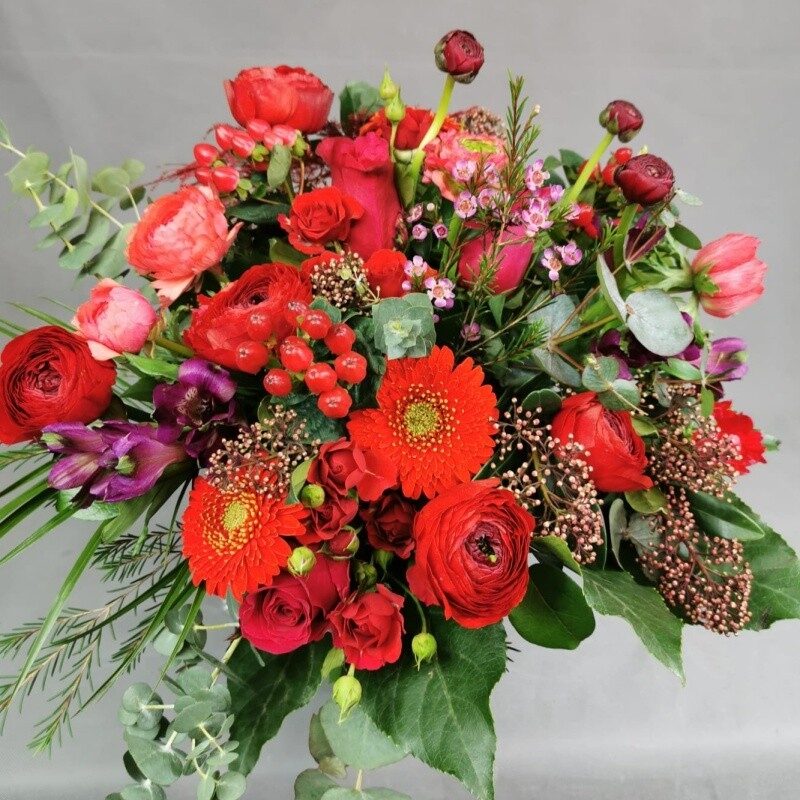 Flower bouquet - white roses B1 (Compact)