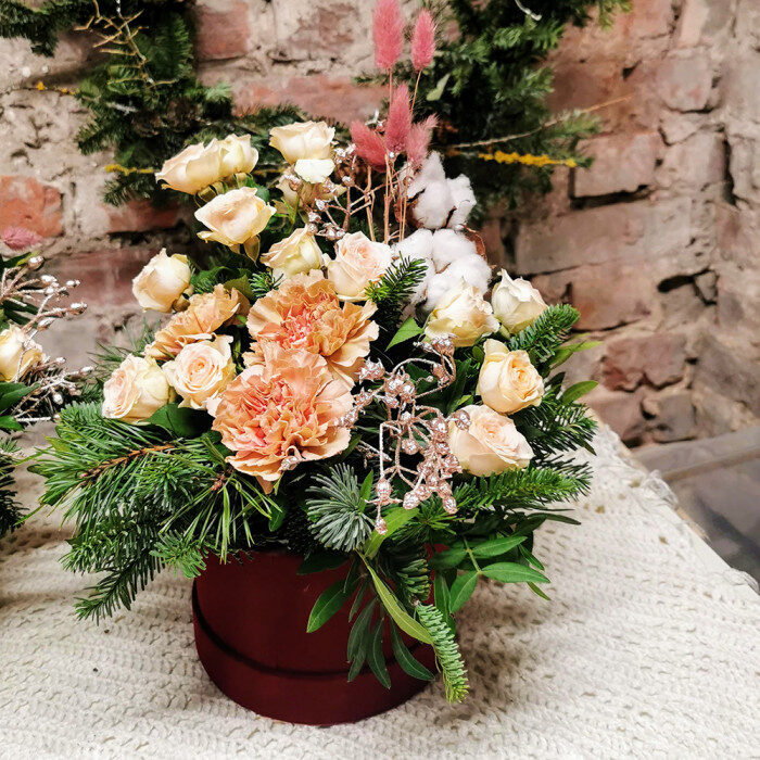 Flower box in pastel colors "Winter's Tale"