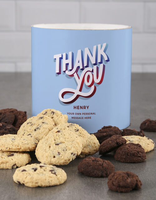 Personalised Colourful Thanks Cookie Tube (Standard)