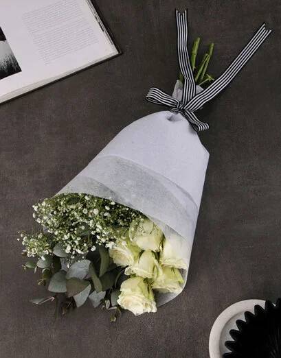 Timeless White Rose Bouquet