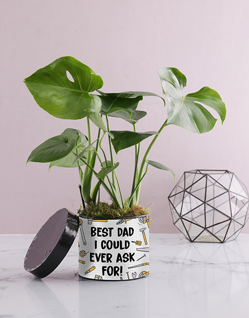 Best Dad Monsteria Hat Box