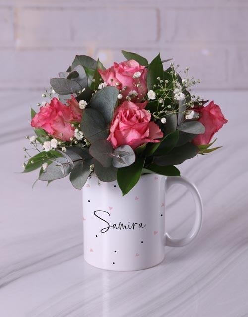 Polka Dot Petals In Mug (Standard)