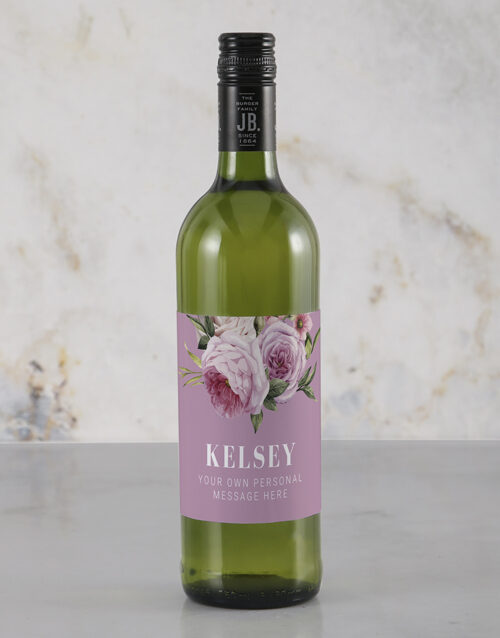 Personalised Pretty and Pink Rietvallei Wine (STANDARD)