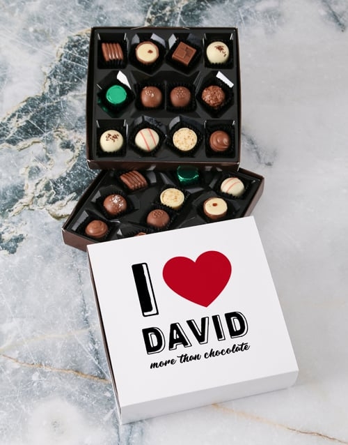 Personalised Love You Double Choc Tray (WINE)