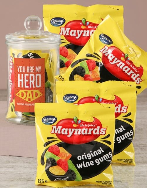 Personalised Hero Dad Candy Jar (standard)
