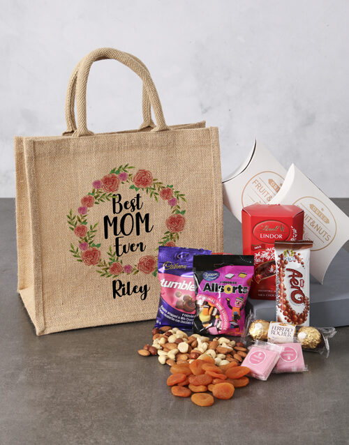 Personalised Just For Mom Hessian Bag