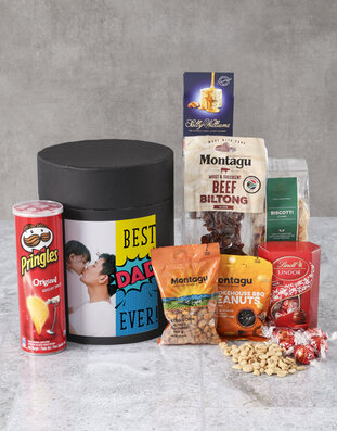 Personalised Best Dad Ever Snack Hatbox