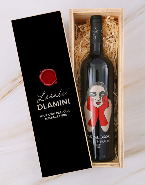 Personalised Carrol Boyes Wine Crate (MERLOT)