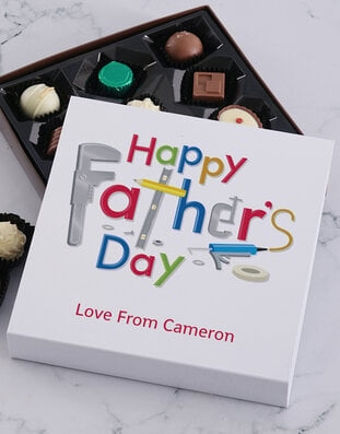 Personalised Fathers Day Tools Choc Tray