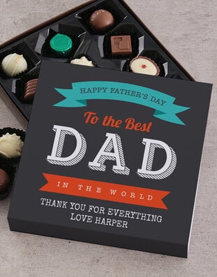 Personalised To The Best Dad Choc Tray
