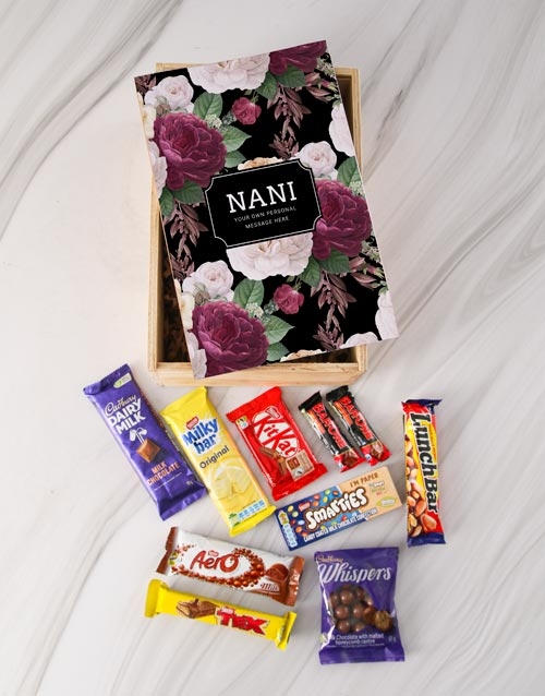 Personalised Royal Roses Chocolate Crate (STANDARD)