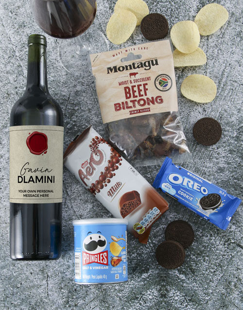 Personalised Wine And Sweet Stash