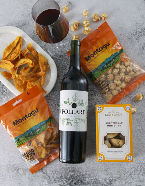 Personalised Thanks Merlot Snack Box