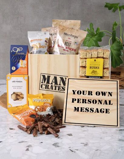 Personalised Savoury and Sweet Man Crate (Standard)