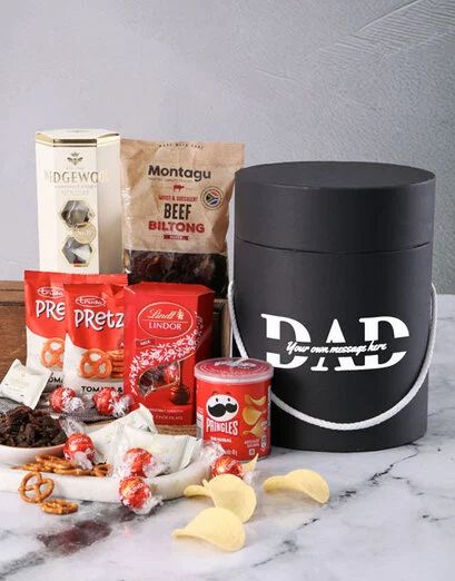 Personalised Dads Gourmet Hat Box
