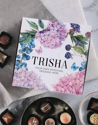 Personalised Pretty Florals Chocolate Tray (Standard)