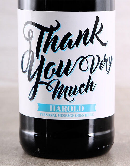 Personalised Thank You Wine