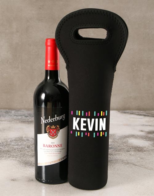 Personalised Wine Carrier And Nederburg Wine (STANDARD)