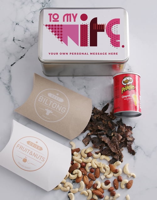 Personalised To My Wife Snack Tin (Savoury)