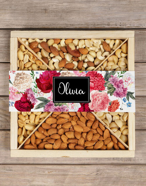 Personalised Nut Crate In Bloom