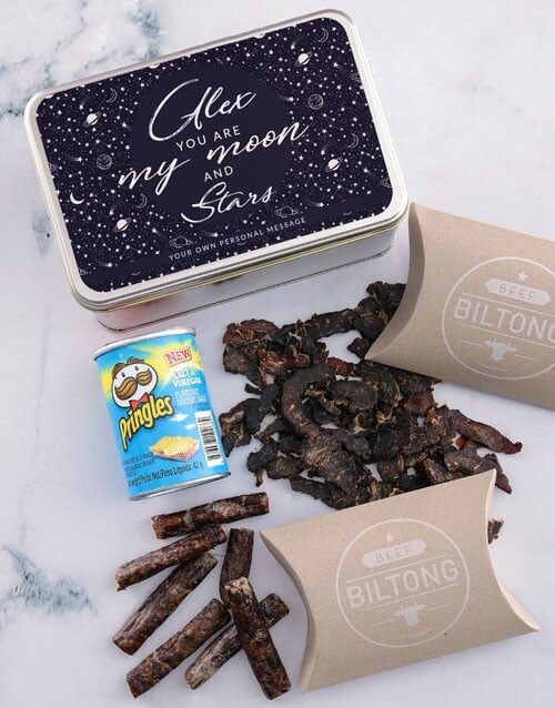 Personalised Moon And Stars Snack Tin