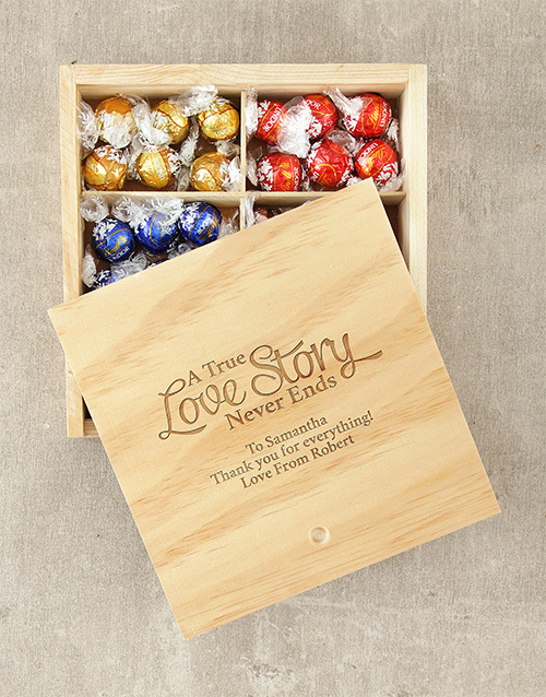 Personalised True Love Story Lindt Box