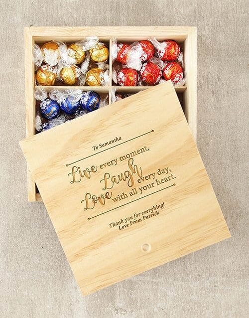 Personalised Live Laugh Love Lindt Box