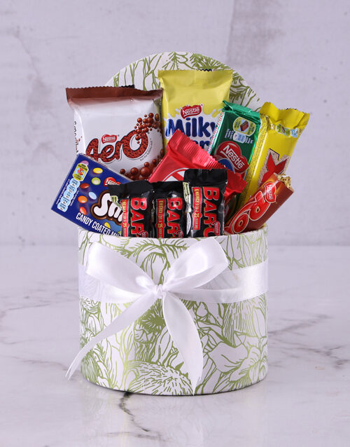 Sweet Protea Chocolate Hat Box (Standard)