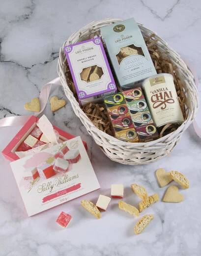 Elegance In Tea And Treats Gift Basket
