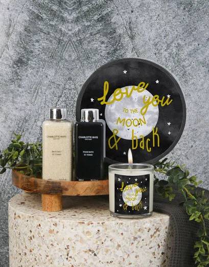 Love You To The Moon Bath Set