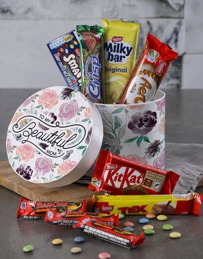 Beautiful Mom Chocolate Hat Box (Standard)