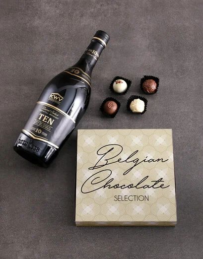 KWV Brandy and truffle box
