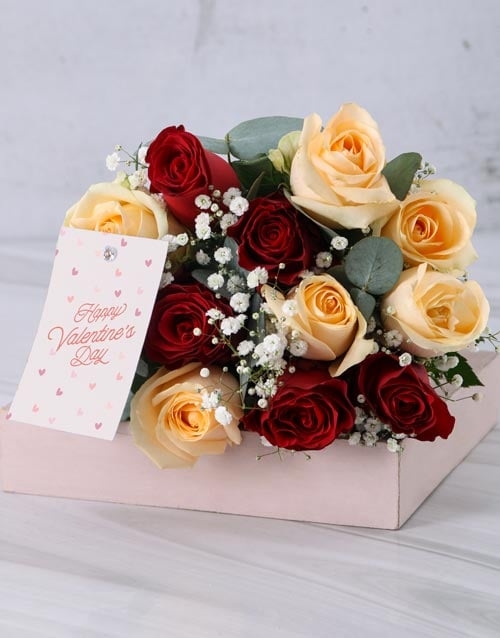 Rosy Peach And Red Explosion