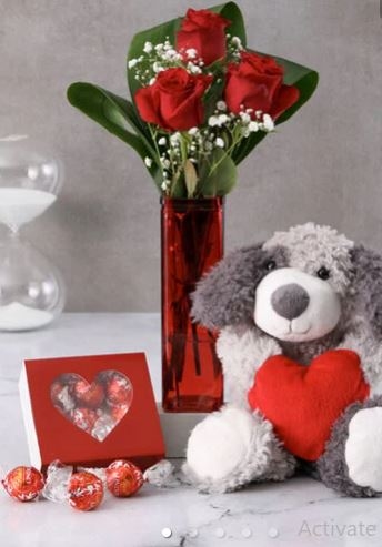 Romantic Trio Rose Gift