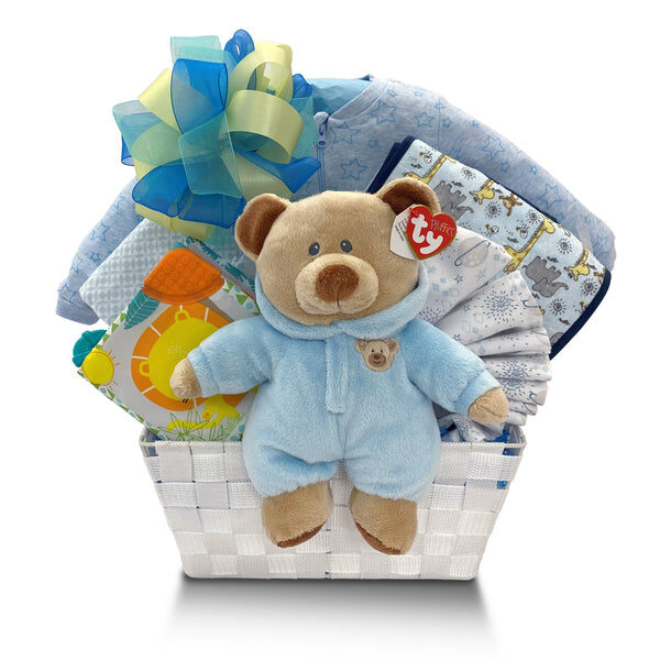 Welcome to the World Sleeper Baby Boy Gift Basket Welcome to the World Sleeper Baby Boy Gift Basket