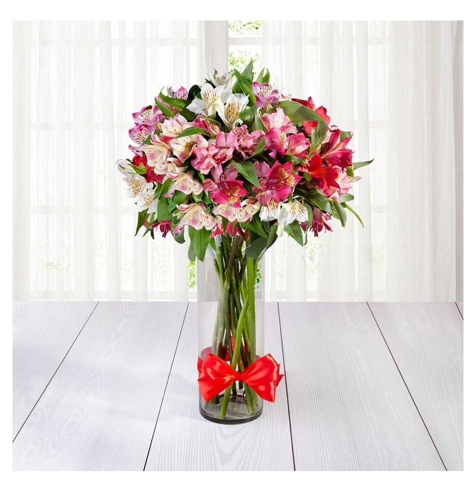 Alstroemeria Flower Vase