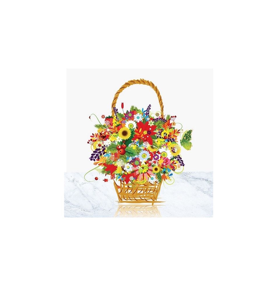 Colorful Florist Offer Flower Basket