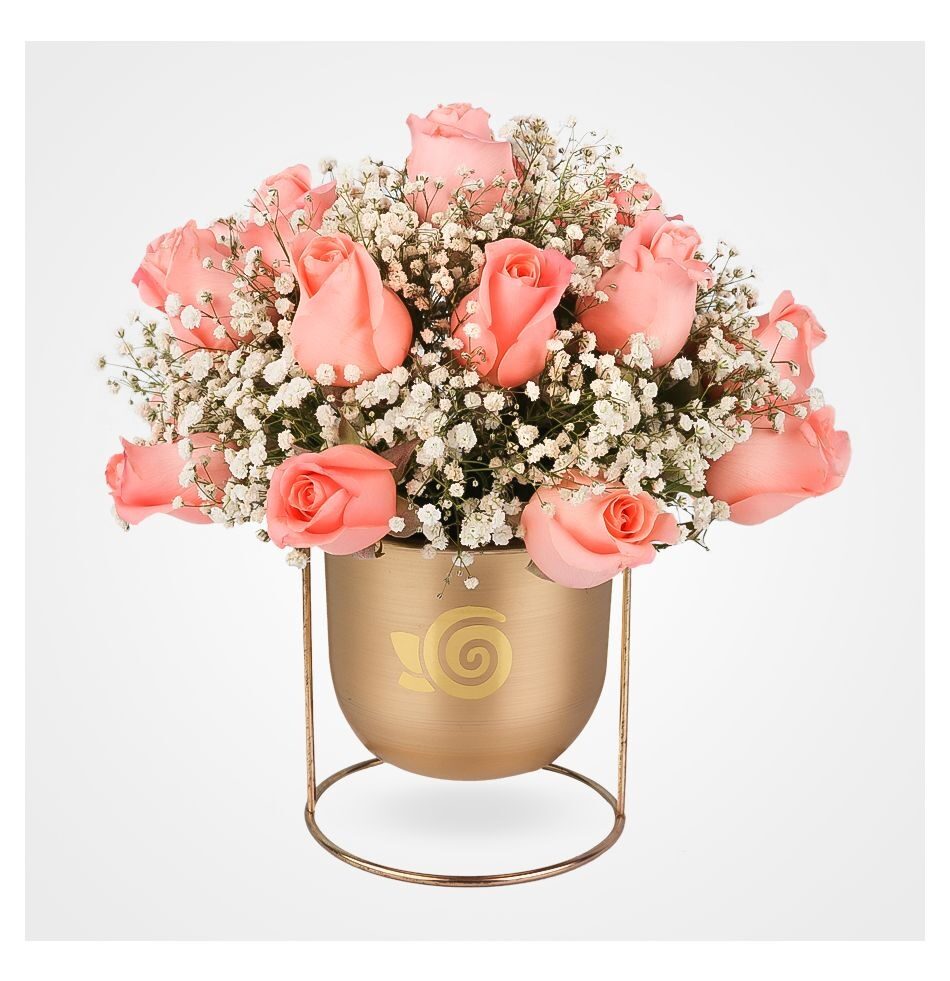 Lover Golden Flower Vase
