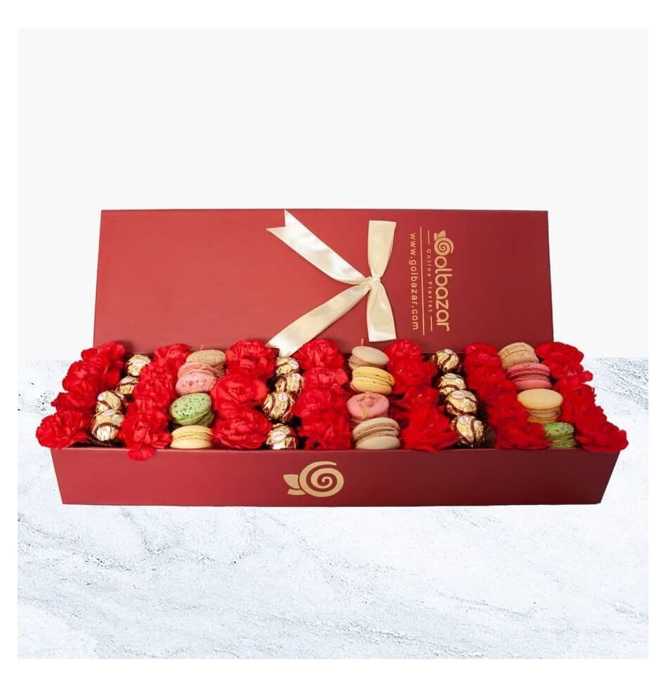 Macaron and Flower Box