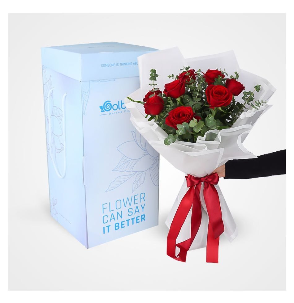 Mahak Bouquet of Red Roses (Golbox)