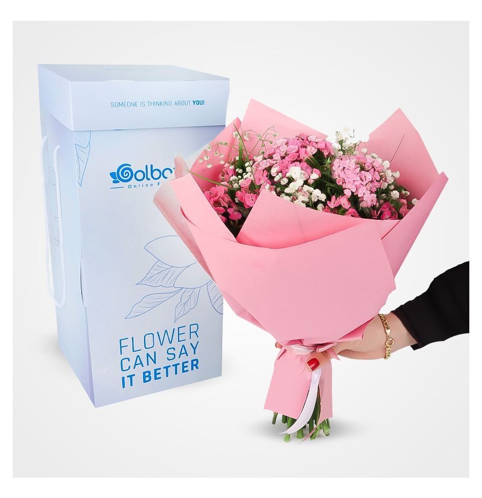 Pania Sweet William Bouquet (GOLBOX)