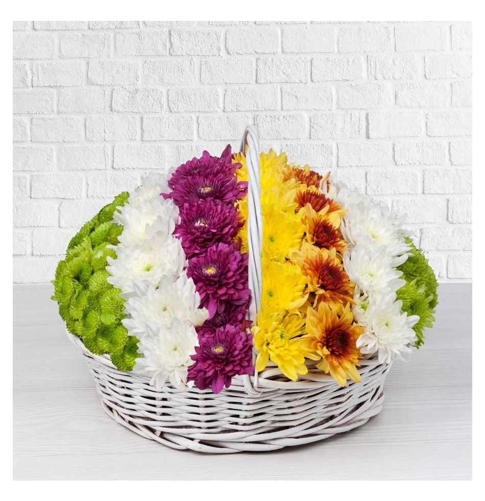 Rainbow Flower Basket