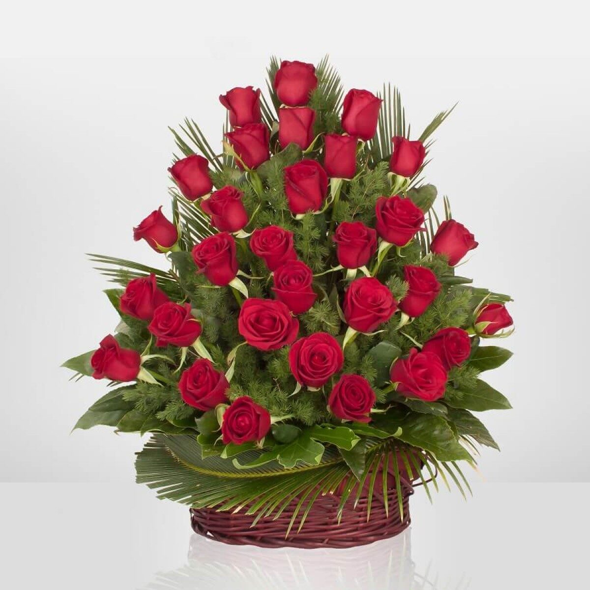 Red Roses Basket