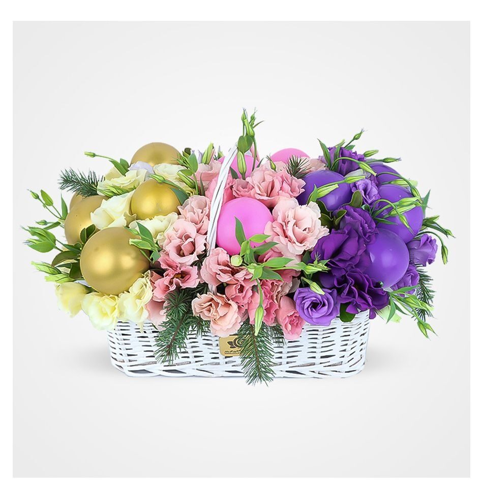 Sana Lisianthus Flower Basket