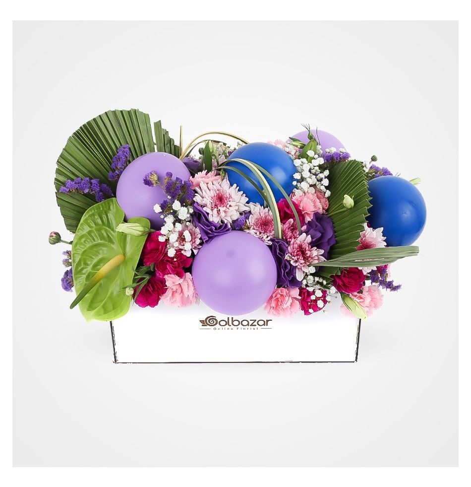 Saro Flower and Balloon Box